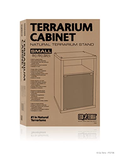 Exo Terra Terrarium Cabinet, Small - Reptile and Amphibian Terrarium Stand - Measures 17.88 W x 17.88 D x 27.75 H Inches