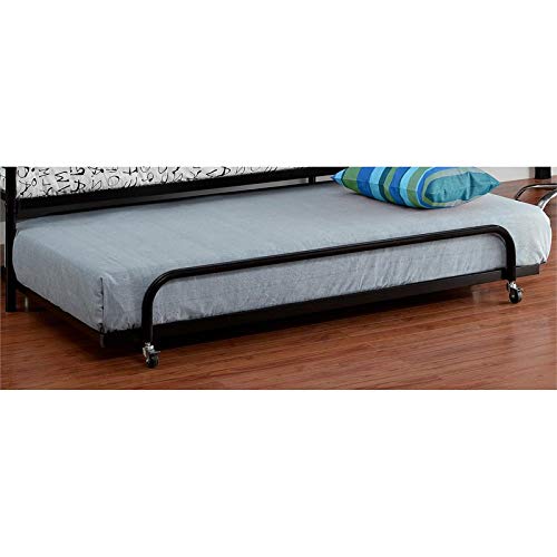 DHP Metal Trundle for Daybed Frame, Fits Twin Size, Black