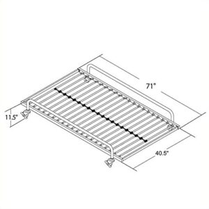 DHP Metal Trundle for Daybed Frame, Fits Twin Size, Black