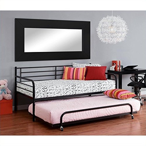 DHP Metal Trundle for Daybed Frame, Fits Twin Size, Black