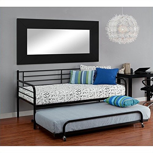 DHP Metal Trundle for Daybed Frame, Fits Twin Size, Black