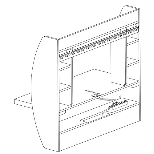 Prepac Wall Mounted Floating Desk with Storage, Espresso