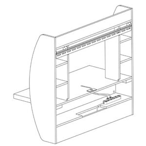 Prepac Wall Mounted Floating Desk with Storage, Espresso