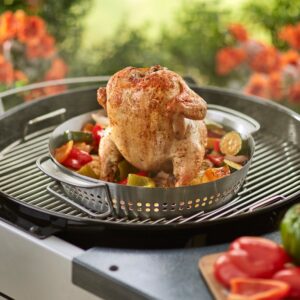 weber gourmet barbeque system poultry roaster insert