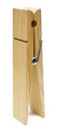 VANVENE 6 Jumbo Wood Clothespins - Set of 6 Big Clothes Pins (Set of 6)