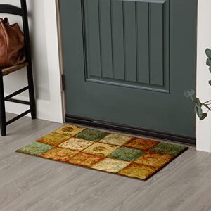 mohawk home free flow artifact panel patchwork accent area rug, 2'6"x3'10", multi