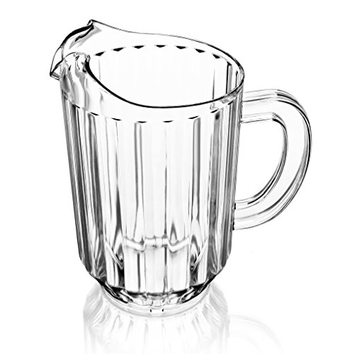 New Star Foodservice 46106 Resturant-Grade Polycarbonate Plastic Water Pitcher, 60 oz, Clear