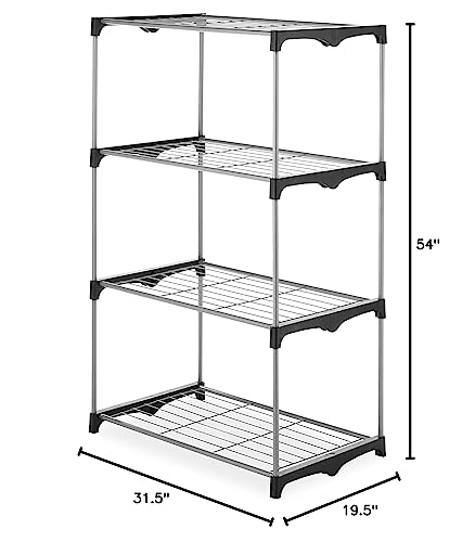 Whitmor 4 Tier Shelf Tower - Closet Storage Organizer