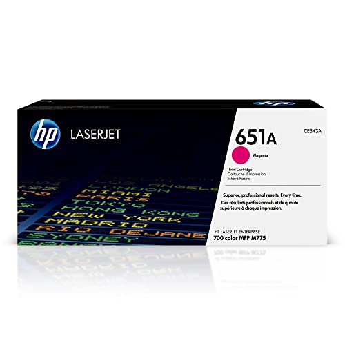 HP 651A Magenta Toner Cartridge | Works with HP LaserJet Enterprise 700 color MFP M775 Series | CE343A