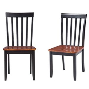 Boraam Bloomington Dining Chair, Black/Cherry, Set of 2