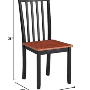 Boraam Bloomington Dining Chair, Black/Cherry, Set of 2