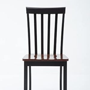 Boraam Bloomington Dining Chair, Black/Cherry, Set of 2