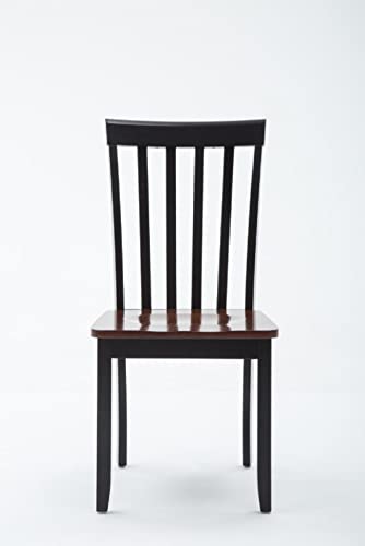 Boraam Bloomington Dining Chair, Black/Cherry, Set of 2