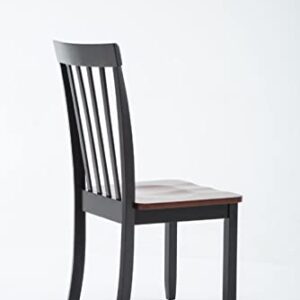 Boraam Bloomington Dining Chair, Black/Cherry, Set of 2