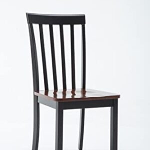 Boraam Bloomington Dining Chair, Black/Cherry, Set of 2