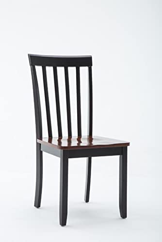 Boraam Bloomington Dining Chair, Black/Cherry, Set of 2