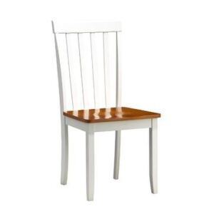 boraam bloomington dining chair, white/honey oak, set of 2