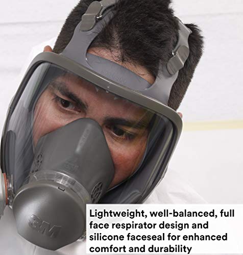 3M Respirator Kit, Full Face 6800, Reusable, Medium, Plus 4 Particulate Filters 2097, P100 for Mold Remediation, Dust, Lead, Asbestos