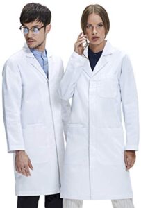 dr. james professional lab coat, smartphone and tablet pockets, classic fit, 40 inch length (2xl)