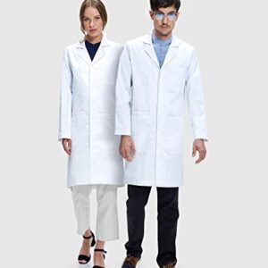 Dr. James Professional Lab Coat, Smartphone and Tablet Pockets, Classic Fit, 40 Inch Length (2XL)