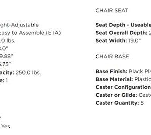 HON HON5715GA10T Volt Mesh Back Task Stool Chair, in Black (H5715)