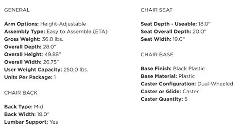 HON HON5715GA10T Volt Mesh Back Task Stool Chair, in Black (H5715)