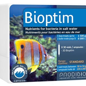 Prodibio Bioptim, Nutrients for Bacteria, Saltwater, 30/1 mL vials, 30 gal and up