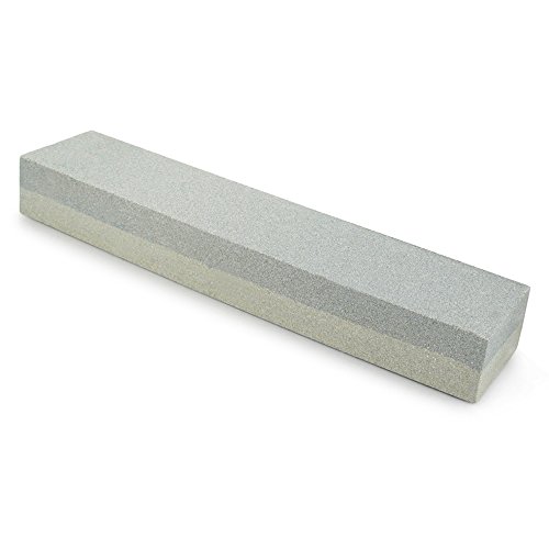 New Star Foodservice 36503 Combination Sharpening Stone Knife Sharpener, 12" x 2-1/2" x 1-1/2", Gray