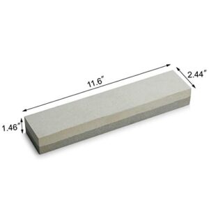 New Star Foodservice 36503 Combination Sharpening Stone Knife Sharpener, 12" x 2-1/2" x 1-1/2", Gray