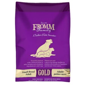 fromm family foods 727531 15 lb gold small breed adult dog food (1 pack), one size