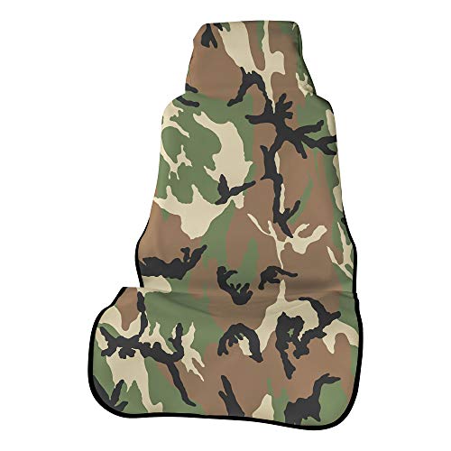 ARIES 3142-20 Seat Defender 58-Inch x 23-Inch Camo Waterproof Universal Bucket Car Seat Cover Protector , Camouflage