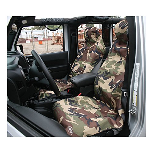 ARIES 3142-20 Seat Defender 58-Inch x 23-Inch Camo Waterproof Universal Bucket Car Seat Cover Protector , Camouflage