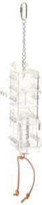 creative foraging systems+e487 tug 'n slide tower pet feeder, 11 by 4.5 by 4.5-inch