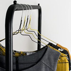 HANGERWORLD 20 Pack Black Wire Hangers - Adult Size 16inch Metal Coat Hangers, 13 Gauge Strong