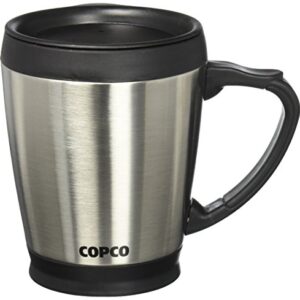 Wilton Double Wall Copco Desktop Stainless Steel Coffee Mug, 1 Count (Pack of 1), Stainless