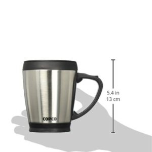 Wilton Double Wall Copco Desktop Stainless Steel Coffee Mug, 1 Count (Pack of 1), Stainless