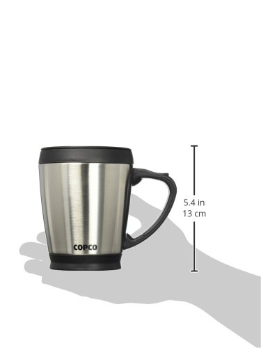 Wilton Double Wall Copco Desktop Stainless Steel Coffee Mug, 1 Count (Pack of 1), Stainless