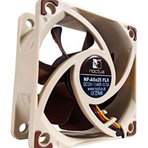 Noctua NF-A6x25 FLX, Premium Quiet Fan, 3-Pin (60mm, Brown)