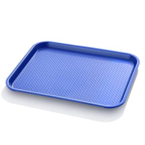 New Star Foodservice 24722 Blue Plastic Fast Food Tray, 14 by 18 Inch, Set of 12