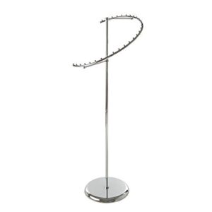 spiral clothing rack 67" high with 29 ball stops - 26" no-tip base - chrome