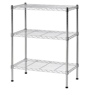 sandusky ws241430 wire shelving, 24" width x 30" height x 14" depth, 3 shelves, chrome