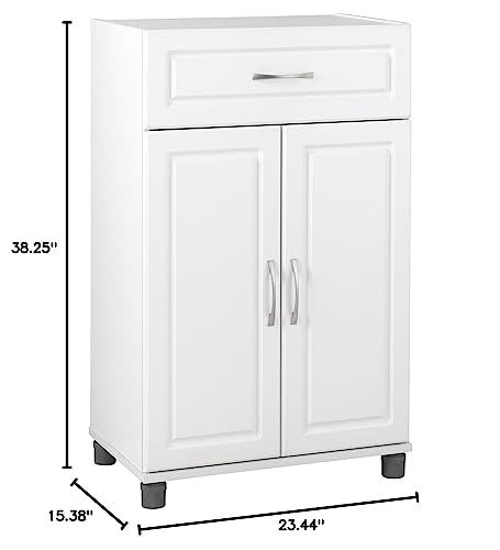 SystemBuild Kendall 1 Drawer/2 Door Base Storage Cabinet 24" - White