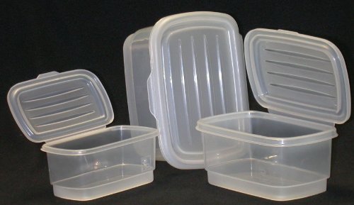 Food Storage Containers Set, Nested, Attached Lids, Dishwasher, Freezer and Microwave Safe, Italian