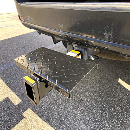 MaxxHaul 70069 Hitch Extender With Step, 4000-lb Max Towing Weight, 400-lb Tongue Weight.