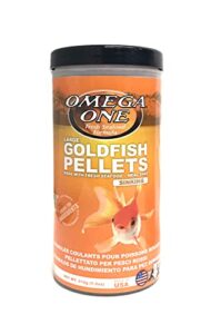 omega one goldfish pellets, sinking, 6mm large pellets, 7.5 oz