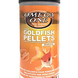 Omega One Goldfish Pellets, Sinking, 6mm Large Pellets, 7.5 oz