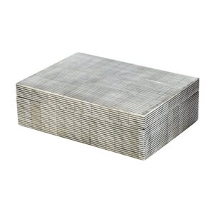 elk 344057 pin stripe bone large box, grey, 3.00x10.00x7.00