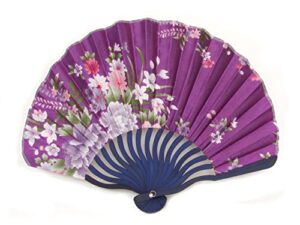 advanced japaness style hand fan - purple color