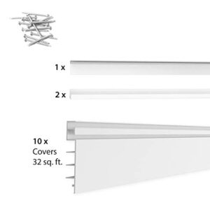 Proslat 88102 Heavy Duty PVC Slatwall Garage Organizer, 8-Feet by 4-Feet Section, White