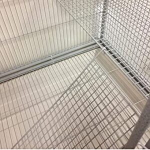 New Large Wrought Iron 4 Levels Ferret Chinchilla Sugar Glider Cage 30-Inch by 18-Inch by 63-Inch with Stand on Wheels